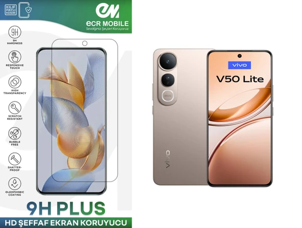 Vivo V50 Lite Ekran Koruyucu 9H Esnek Nano Cam Tam Uyumlu Şeffaf ürün görseli 1