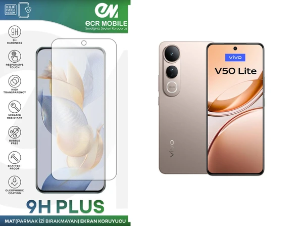 Vivo V50 Lite Ekran Koruyucu MAT Parmak İzi Bırakmayan Uyumlu Esnek Nano Kırılmayan ürün görseli 1