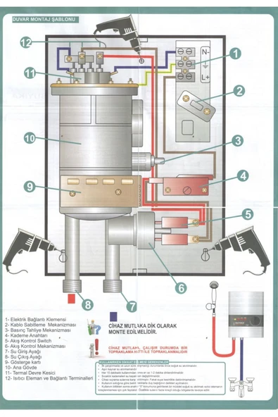 SUYIKA ŞAMPİYON PLUS Elektrikli Banyo Şofbeni 8000W - Resim 5