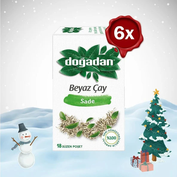 Doğadan Yılbaşı Paketi Beyaz Çay Sade 28 g x 6 ürün görseli 1