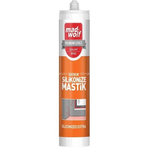Mad Wolf Silikonize Mastik 550gr. Beyaz (24 Adet) ürün görseli 1