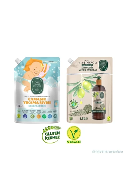 Eyüp Sabri Tuncer Bebek Çamaşır Deterjanı ve Sıvı Sabun 1500 ML ürün görseli 1