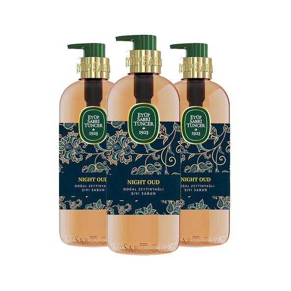Eyüp Sabri Tuncer Night Oud Doğal Zeytinyağlı Sıvı Sabun 500 ml x 3 ürün görseli 1