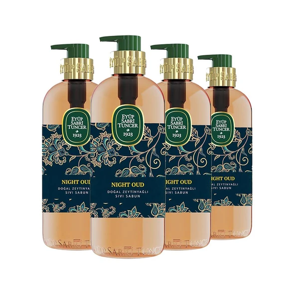 Eyüp Sabri Tuncer Night Oud Doğal Zeytinyağlı Sıvı Sabun 500 ml x 4 ürün görseli 1