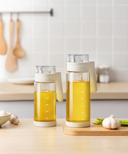 Pinmoo Basic Kulplu  Otomatik Kapak Yağdanlık 700 ml - Resim 2