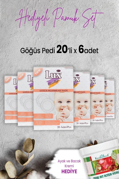 Lux Göğüs Pedi 20' li x 6 Adet ve Hediyeli ürün görseli 1