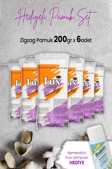 Lux Zigzag Pamuk 200 gr x 6 Adet ve Hediyeli ürün görseli 1