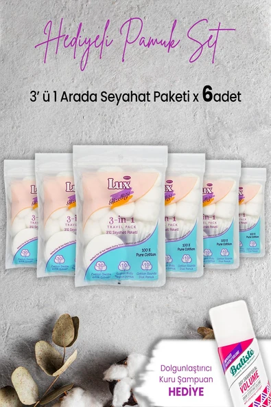 Lux 3' lü Seyahat Paketi x 6 Adet ve Hediyeli ürün görseli 1