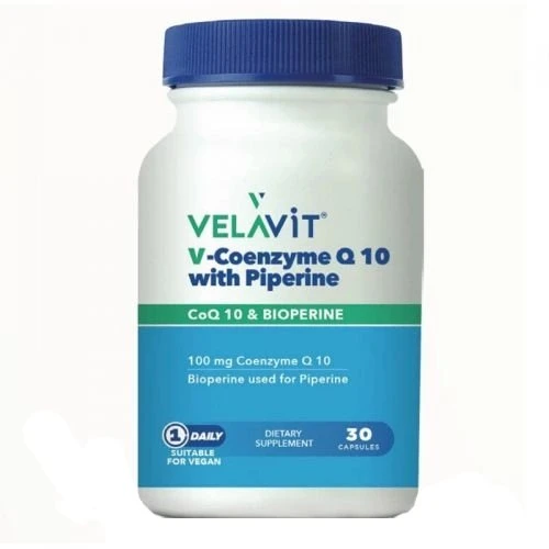 Velavit V-Coenzyme Q10 With Piperine 30 Kapsül ürün görseli 1