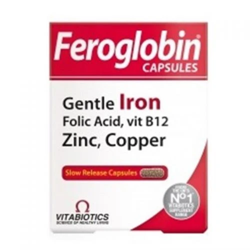 Vitabiotics Feroglobin Iron Takviye Edici Gıda 30 Kapsül ürün görseli 1
