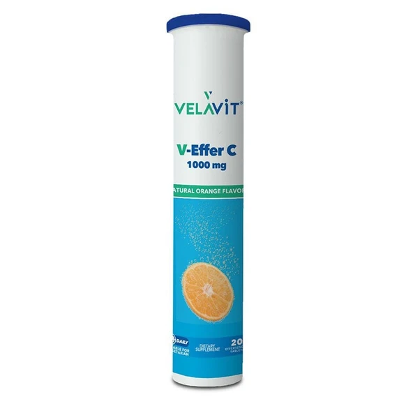 Velavit V-Effer C 1000 mg Takviye Edici Gıda 20 Tablet ürün görseli 1