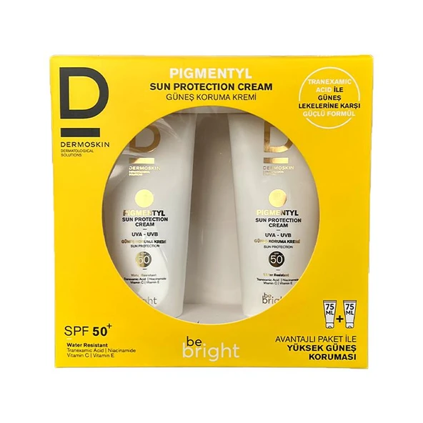 Dermoskin Be Bright Pigmentyl Spf 50+ 75 ml 2 li Paket Güneş Kremi ürün görseli 1
