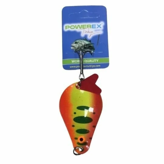 Turna Kaşığı 30 Gram Armut Model Powerex Fx504 Red Hot N12 Turna 30 gr. Metal Kaşık Sahte Yem ürün görseli 1