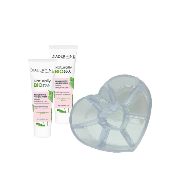 Diadermine Naturally Bio Me Nemlendirici Gündüz Kremi 50 ml x 2 ve Diadermine Makyaj Düzenleyici Hediyeli ürün görseli 1