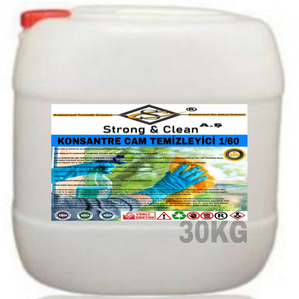 CAM TEMİZLEYİCİ KONSANTRE 1/60 30KG ürün görseli 1