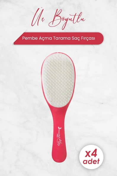 Nascita Üç Boyutlu Açma Tarama Saç Fırçası Pembe 4190 x 4 Adet ürün görseli 1