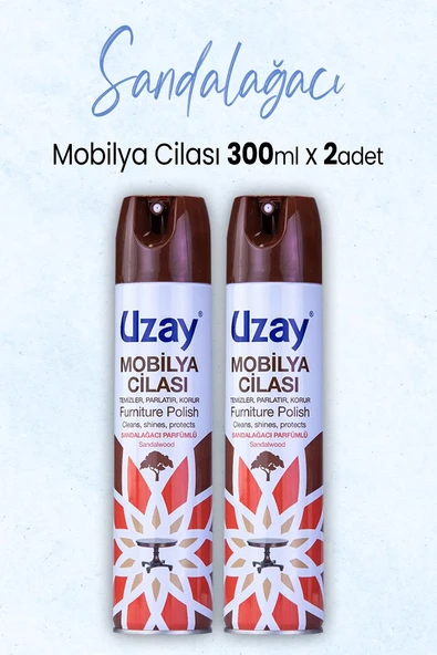 Uzay Mobilya Cilası Sandalağacı 300 ml x 2 Adet ürün görseli 1