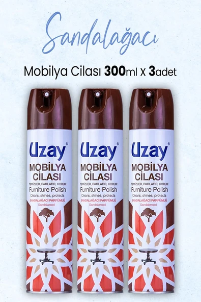 Uzay Mobilya Cilası Sandalağacı 300 ml x 3 Adet ürün görseli 1