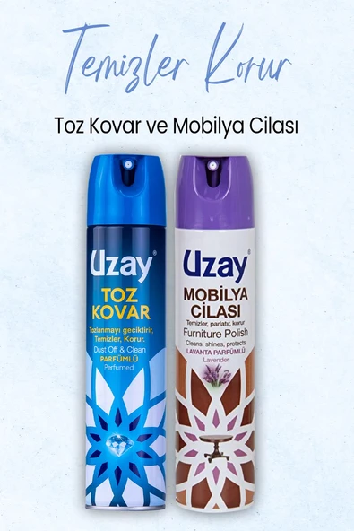 Uzay Toz Kovar Parfümlü 300 ml ve Mobilya Cilası Lavanta 300 ml ürün görseli 1