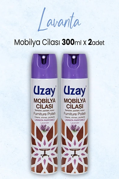 Uzay Mobilya Cilası Lavanta 300 ml x 2 Adet ürün görseli 1