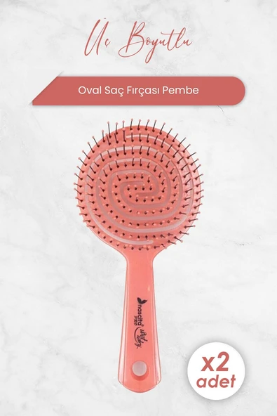 Nascita Üç Boyutlu Oval Saç Fırçası Pembe x 2 Adet ürün görseli 1
