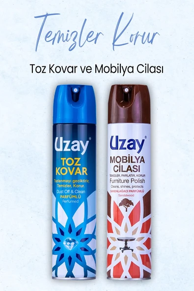 Uzay Toz Kovar Parfümlü 300 ml ve Mobilya Cilası Sandalağacı 300 ml ürün görseli 1