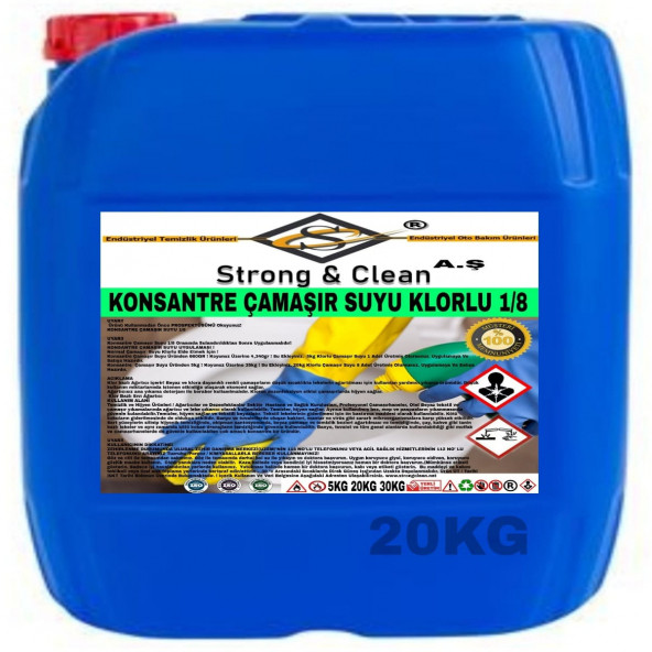 ÇAMAŞIR SUYU KONSANTRE 1/8 20KG ürün görseli 1