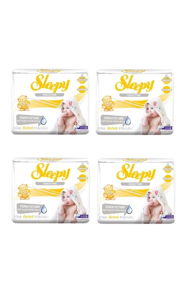 Sleepy Sensitive Islak Mendil 50 Yaprak 3'lü Paket x 4 Adet ürün görseli 1