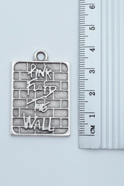 Pink Floyd The Wall Gümüş Kaplama Örme Zincir Kolye - Resim 3