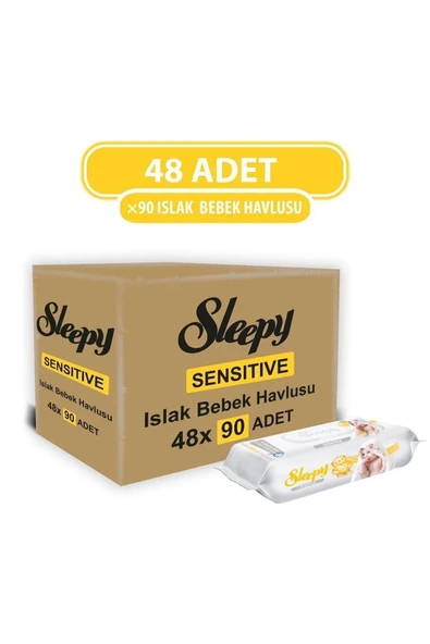 Sleepy Sensitive Islak Mendil 90'lı x 48 Adet ürün görseli 1