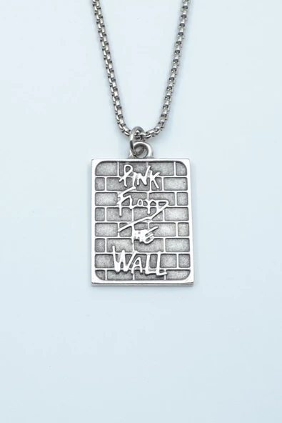 Pink Floyd The Wall Gümüş Kaplama Örme Zincir Kolye ürün görseli 1
