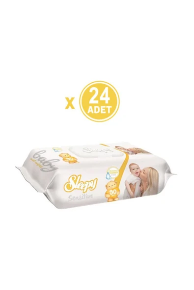 Islak Mendil Sensitive 90 Yaprakx24 Adet (2160 Yaprak) ürün görseli 1