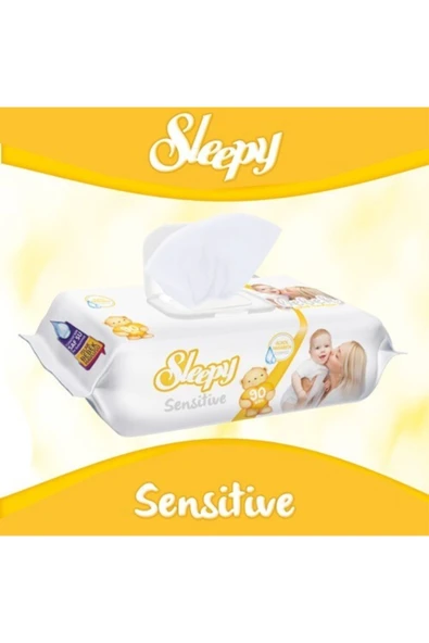 Sensitive 90 Yaprak 24'lü Paket Islak Mendil - Resim 3