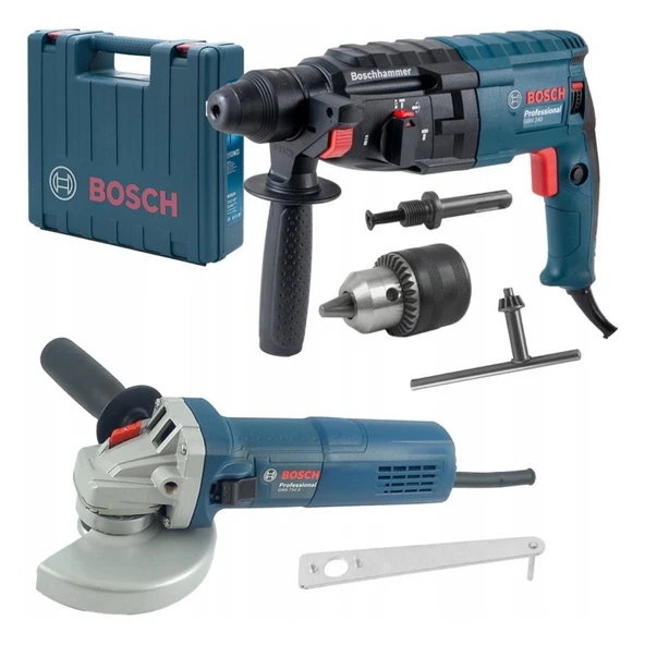 Bosch Professional Gbh 240 Kırıcı Delici + Gws 750-125 Taşlama Set 0615990M8H ürün görseli 1