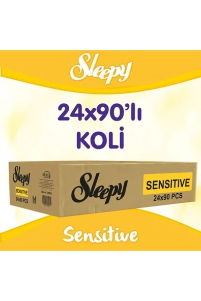 Sensitive 90 Yaprak 24'lü Paket Islak Mendil - Resim 2