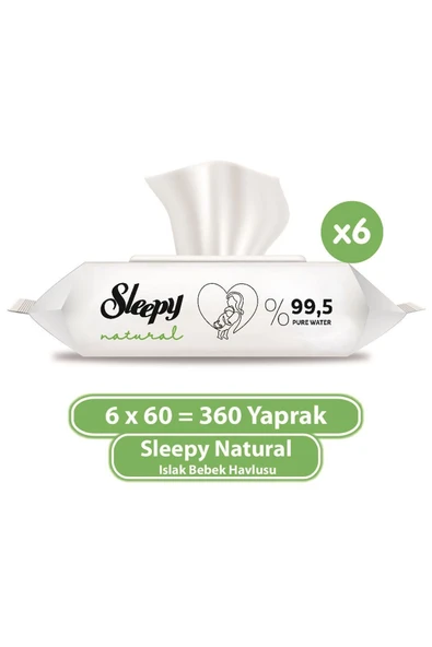 Natural Islak Bebek Havlusu 6x60 (360 Yaprak) ürün görseli 1