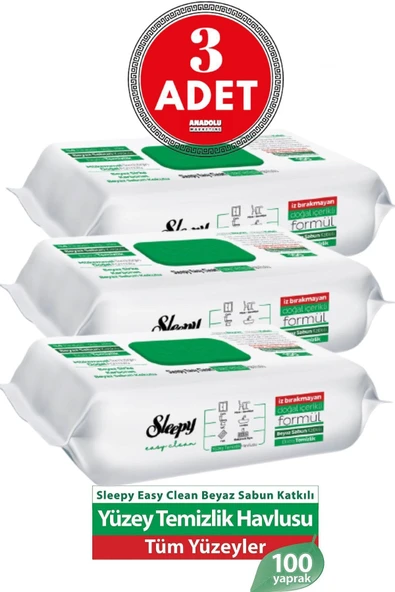 Easy Clean Yüzey Temizlik Havlusu 100 Yaprak 3 ADET ürün görseli 1