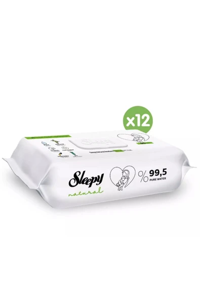 Sleppy Natural Islak Havlu 12x90lı ürün görseli 1