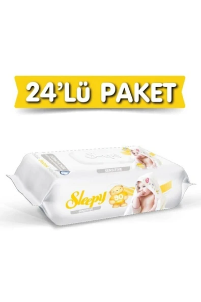 Sleepy Sensitive 90 Yaprak 24'lü Paket Islak Mendil ürün görseli 1