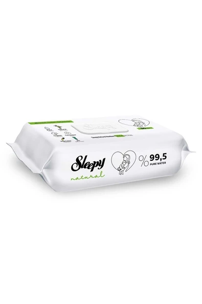 Islak Havlu Mendil 90 Yaprak Natural Yenidoğan Plastik Kapaklı Tekli Pk ürün görseli 1