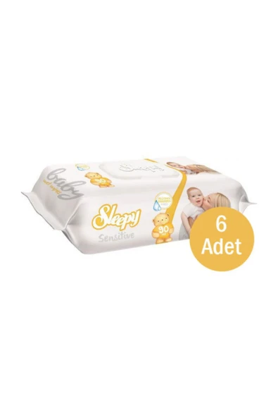 Sleepy 90'lı Sensitive Islak Mendil 6 Paket ürün görseli 1