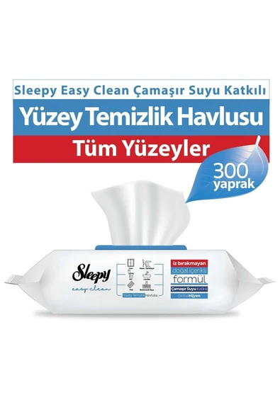 Sleepy Easy Clean Çamaşır Suyu Katkılı Yüzey Temizlik Havlusu 3X100 (300 Yaprak) ürün görseli 1