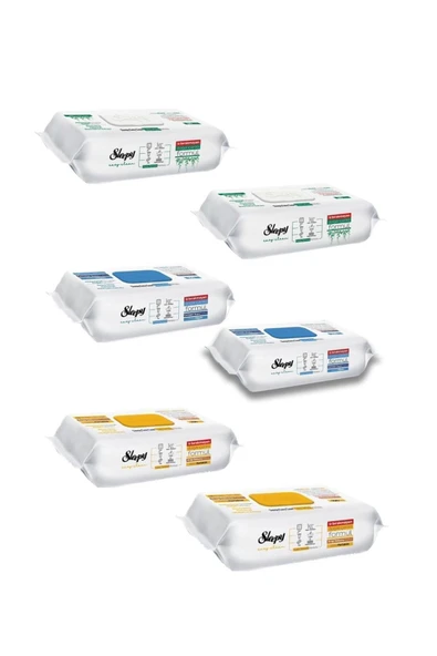 SleepyEasy Clean Beyaz Sabun Katkılı+Çamaşır Suyu Katkılı+Arap Sabunu Katkılı 6X100 (600 Yaprak) ürün görseli 1
