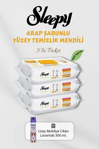 300 Adet Arap Sabunlu Yüzey Havlusu Lavantalı Mobilya Cilası Hediyeli ürün görseli 1