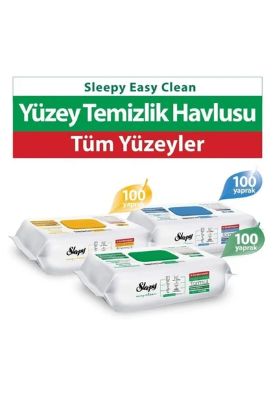 Easy Clean Beyaz Sabun Katkılı+Çamaşır Suyu Katkılı+Arap Sabunu Katkılı 3X100 (300 Yaprak) ürün görseli 1