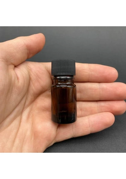 Labshop41 Kahverengi Cam Kapaklı Şişe 5 ml ,  Kahverengi Cam Şişe x 10 Adet ürün görseli 1
