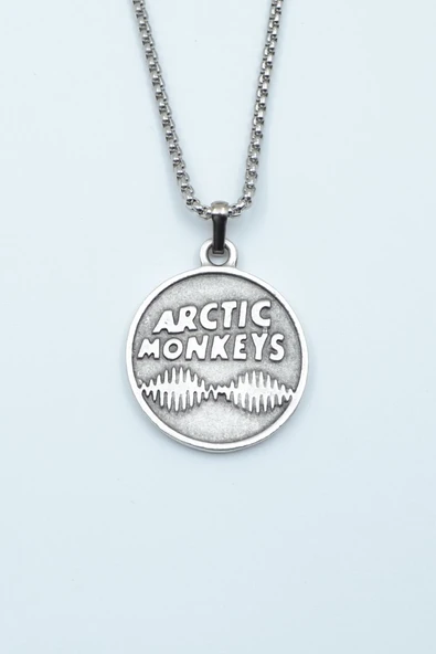 Arctic Monkeys Gümüş Kaplama Örme Zincir Kolye ürün görseli 1