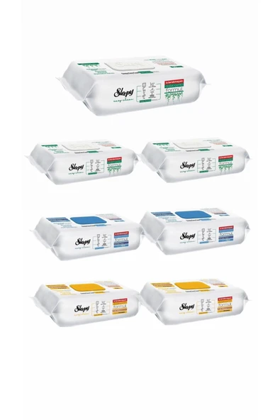 SleepyEasy Clean Beyaz Sabun Katkılı +Çamaşır Suyu Katkılı+Arap Sabunu Katkılı 7X100 (700 Yaprak) ürün görseli 1