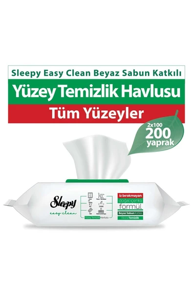 Easy Clean Beyaz Sabun Katkılı Yüzey Temizlik Havlusu 2X100 (200 Yaprak) ürün görseli 1