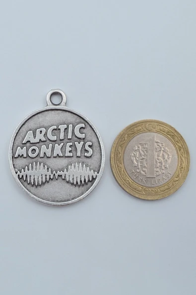Arctic Monkeys Gümüş Kaplama Örme Zincir Kolye - Resim 4